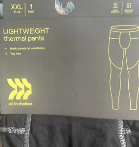 Pantalone termico leggero All in Motion uomo nero taglia 2Xl strati base - Foto 1 di 6