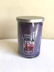 Nuovissima candela yankee candela tè alla mirtilla candela con coperchio piatto 22 once ritirata - Foto 1 di 7