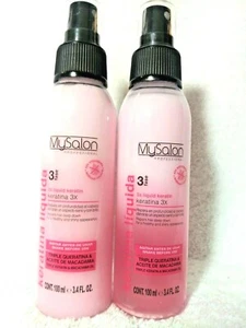 MySalon Keratina Liquida 3X-Triple Keratin & Macadamia Oil-100ml/3.4oz-2 Units - Picture 1 of 2