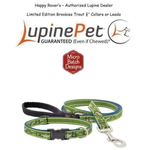 Collar o correa para perro Lupine Lifetime edición limitada - 3/4" - trucha - brookies - Imagen 1 de 7