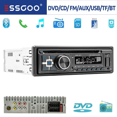 Autoradio Mit CD DVD Player MP3 USB Bluetooth FM AUX Eingang Radio Single 1 DIN - Bild 1 von 4