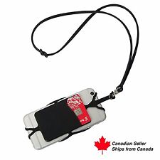Silicone Lanyard Cell Phone Holder with ID Credit Card Holder