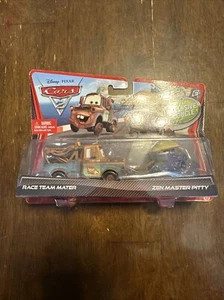 DISNEY CARS 2 MATER & ZEN MASTER PITTY PLAYSET DIE-CAST 2010 NIP - Picture 1 of 12