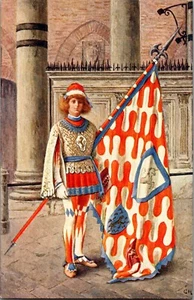 Postal Paggi delle Storiche Contrade di Siena Leocorno Toscana Italia - Imagen 1 de 2