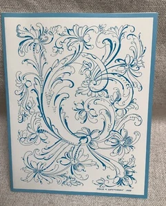 Norwegian Rosemaling Blank Note Cards Pack of 4 with Envelopes Tanya Westhagen - Picture 1 of 5