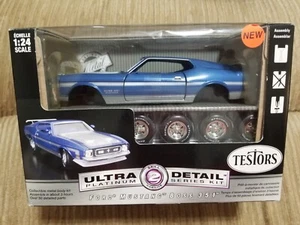 TESTOR'S 1971 FORD MUSTANG BOSS 351 BLUE/SILVER MODEL KIT 1/24 SKILL LEVEL 2 - Picture 1 of 1
