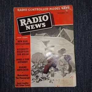 Radio News Magazine December 1938 Christmas Santa Claud Model Navy - Picture 1 of 2
