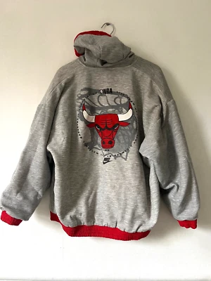 Nike 90s Jacket L-XL  Chicago Bulls Reversible #NK108 Red NBA Centre Swoosh RARE - Image 1 of 4