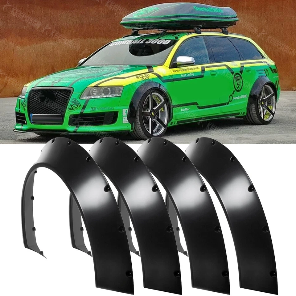 Para Audi A3 A4 B8 A5 S6 Guardabarros Coche Llamaradas Kit Carrocería Extra Ancha Arcos Rueda 4.5" Foto 1 de 4