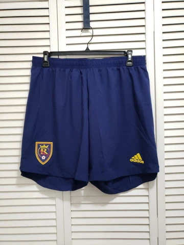 NWT Adidas Mens Real Salt Lake MLS Soccer Home Aeroready Shorts EH6190 2XL Cover