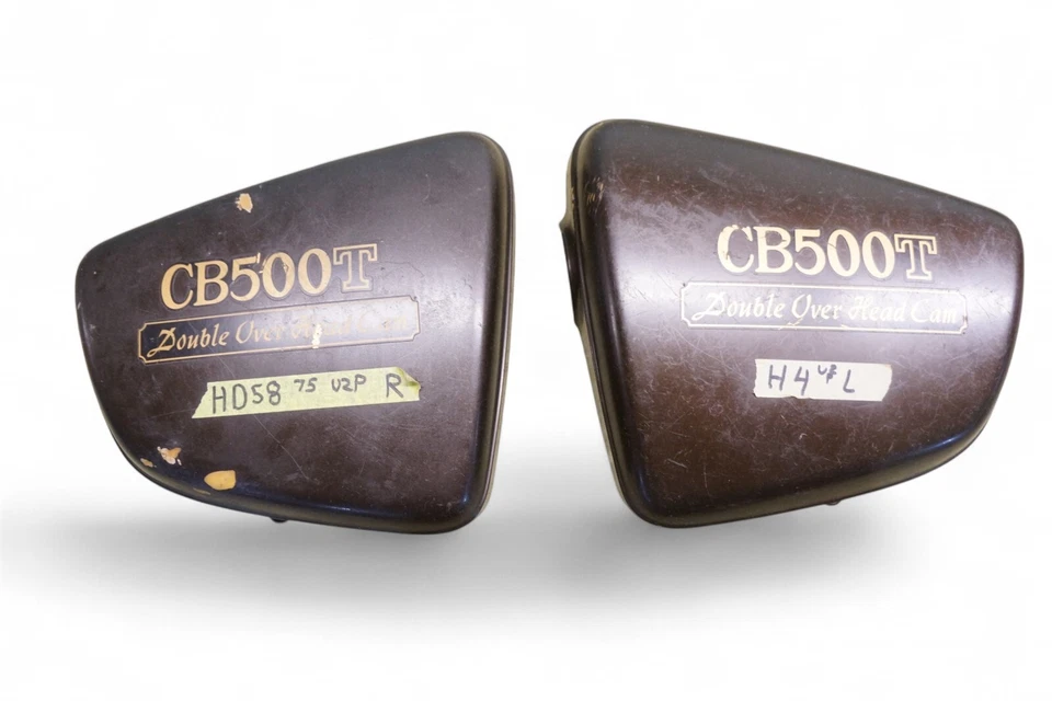1975-76 Honda CB500T Left Right Side Cover Panel Double Over Head Hd58 *AH39 - Image 1 of 4