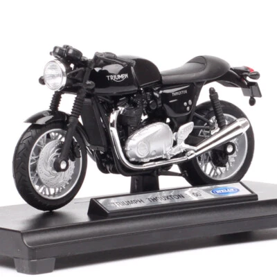Welly 1/18 Triumph Thruxton 1200 R motorcycle model Diecast Toy cafe racer bike - Image 1 of 4