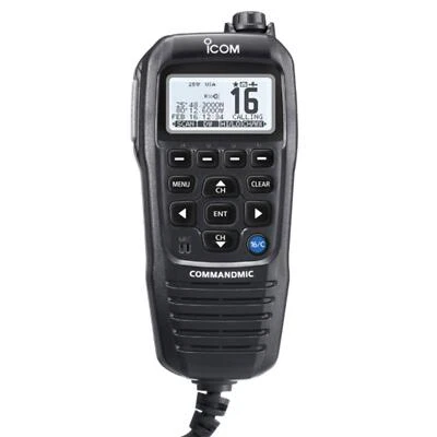 Icom HM-195G Command Mic Microphone│For IC-M506, IC-M424, IC-M4243│Black - Image 1 of 2