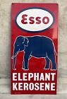 Vintage Esso Elefant Kerosin Porzellan Emaille Schild Brett Sammlerstück Dekorativ