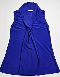 Prospect Blvd Women's Sleeveless Blue Neck Tie Blouse Top Small - Picture 1 of 6
