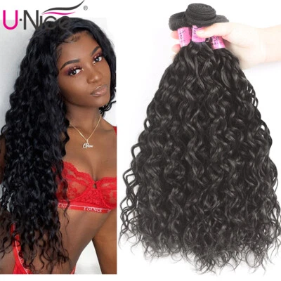 Malasia Water Wave 3 paquetes de extensión de cabello humano virgen tejido húmedo y ondulado EE. UU. Foto 1 de 4