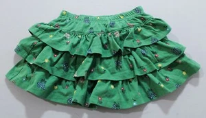 Hanna Andersson Girl's Floral Tiered Ruffle Scooter Skort LB3 Green Size 5 - Picture 1 of 3