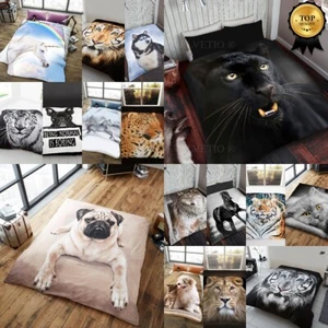 3D Animal Print Throw Soft Warm Faux Fur Fleece Sofa Bed Blanket Double King - Picture 1 of 28