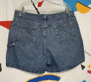 Pantalones Cortos Denim Lee Años 90 De Colección 18 Cintura Alta Mamá Calce Suelto Pantalones Cortos Carpintero Indie - Imagen 1 de 12