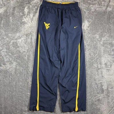 Vintage Nike West Virginia Mountaineers Track Pants Mens Medium Windbreaker WVU - Image 1 of 4