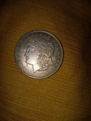 Morgan Silver Dollar USA.  Circulated 1921 * See* - Image 1 of 3