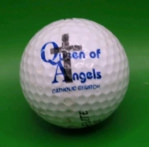 Pelota de golf QUEEN OF ANGELS IGLESIA CATÓLICA Logo TOP-FLITE ALPINA, SAN DIEGO, CA - Imagen 1 de 3
