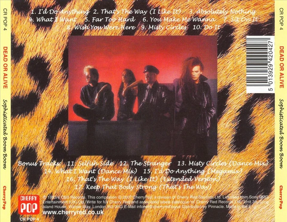 DEAD OR ALIVE - SOPHISTICATED BOOM BOOM NEW CD - Image 1 of 1