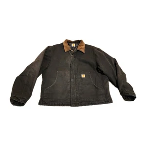 Chaqueta Carhartt De Colección Para Hombres XL Negra Edredón Ártico Forrado Y2K Trabajo J002 Lona - Imagen 1 de 9