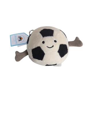 Jellycat, Amuseables, Soccer Ball, Bag Charm, 4.3 inches, Sports Plush, Keychain - Image 1 of 2