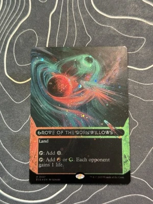 1x - Grove of the Burnwillows - GALAXY FOIL BORDERLESS - Stellar Sights - NM MTG - Image 1 of 2