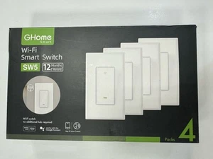 Interruptor Inteligente Hogar, Paquete de 4 Interruptor de Luz Wi-Fi Compatible con Alexa y Google - Imagen 1 de 2