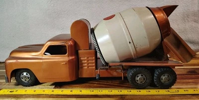 VTG Structo Cement Truck w/ Working Gears:  Brown/Bronze Color - Image 1 of 4