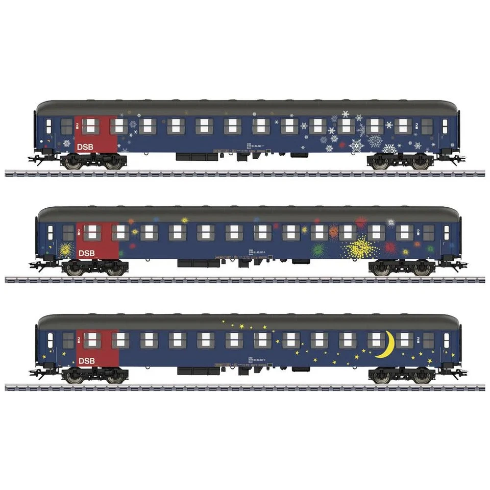 Märklin 42698 H0 Reisezugwagen-Set Bcm, 2. Klasse der DSB - Bild 1 von 1