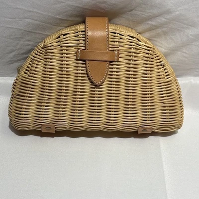 J Crew小号柳条手拿包 — 第 1/4 张图片