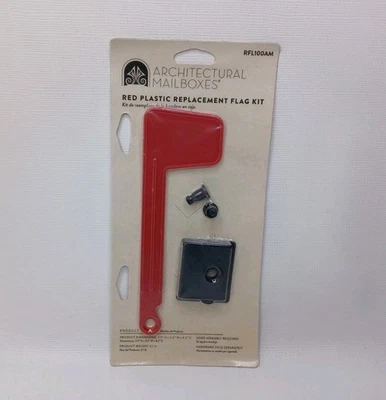 Red Plastic Mailbox Flag Replacement Kit Durable Outdoor Architectural Mailboxes - Image 1 of 4