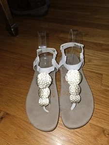 Aetrax weiße Riemen-Slingback-Sandalen Damengröße 7,5-8 - Bild 1 von 7