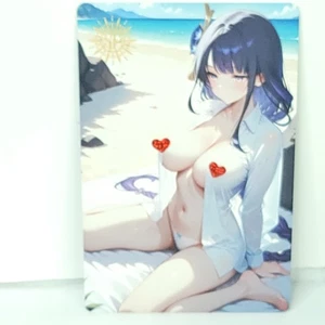 Shen He Beach Premium Waifu Card Anime Wall Art Oversized Board A5 - Picture 1 of 4