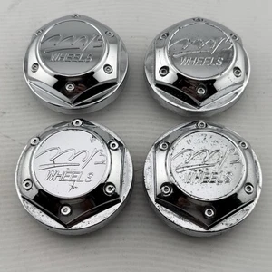 Set Of 4 MB WHEELS Center Caps Hub Covers Chrome Good Clips LG0608-38 763CAP - Bild 1 von 15