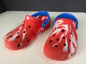 Airwalk Pantoletten Herren 3 Damen 5 Kinder 3 ~ rot weiß blau Sterne Slipper Gummischuhe - Bild 1 von 4