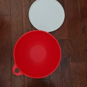 Tupperware Thatsa Ciotola Grande 32 Tazze Conservazione Miscelazione Rosso #2539, Sigillo Bianco Perla - Foto 1 di 6
