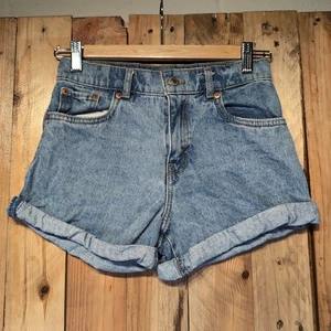 Levi's Damen Mini Mom Shorts Denim 12A W26 blau Baumwolle Mädchen Teenager Hot Pants - Bild 1 von 11