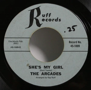 The Arcades 45 7" She's My Girl - 60's Tx Garage Rock Pop Ruff Rare Hear - Bild 1 von 2