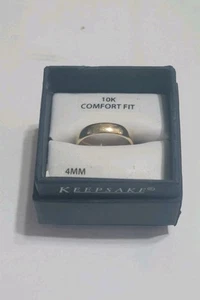 KEEPSAKE 10k RING Unisex 4mm 10k Gelbgold schlicht Ehering Größe 7 - Bild 1 von 6