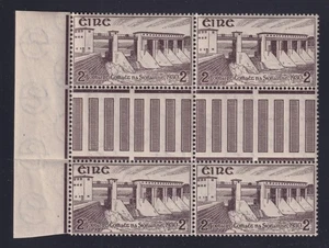 Ireland Scott 83 XF MNH 1930 Shannon River Hydroelectric Station Gutter Block - Picture 1 of 2