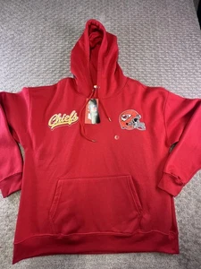 Sudadera con Capucha Kansas City Chiefs Para Hombre Grande Roja NFL Fútbol Pullover Polar - Imagen 1 de 13