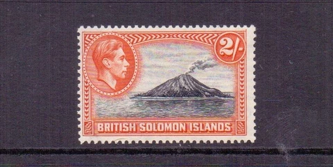 SOLOMON IS. 1939 GVI 2/- BLACK & ORANGE SG69 MNH CAT £18 Cover
