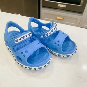 Crocs Crocband II Mickey Mouse Sandal, Blue, Size 5T - Picture 1 of 4