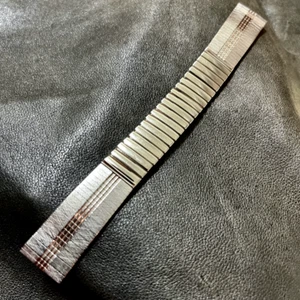 Cinturino orologio vintage moderno JB Champion US acciaio metà secolo 17,3 mm estremità dritte - Foto 1 di 11