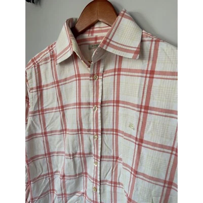 Burberry London Plaid Button Down Long Sleeve Dress Shirt Mens 16-41 - Image 1 of 4