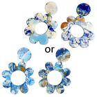 Sweet Acrylic Colored Flower Big Stud Earrings for Women Trend Jewelry